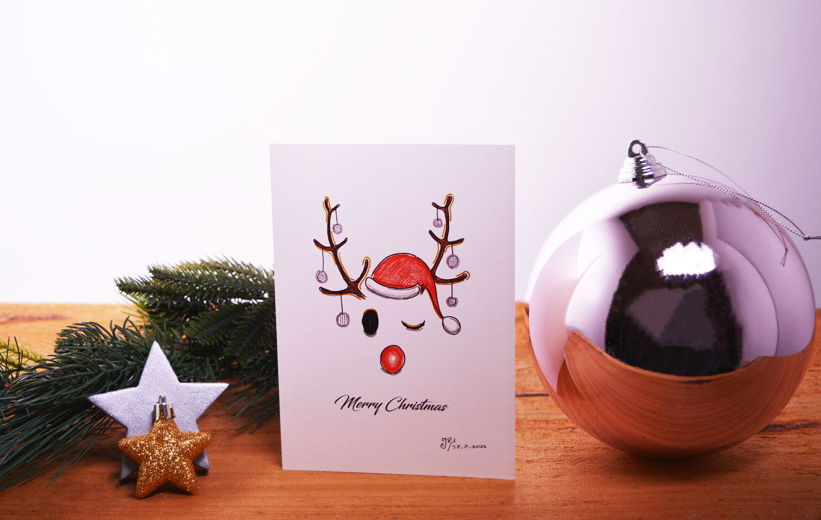 Weihnachtskarte, Merry Christmas