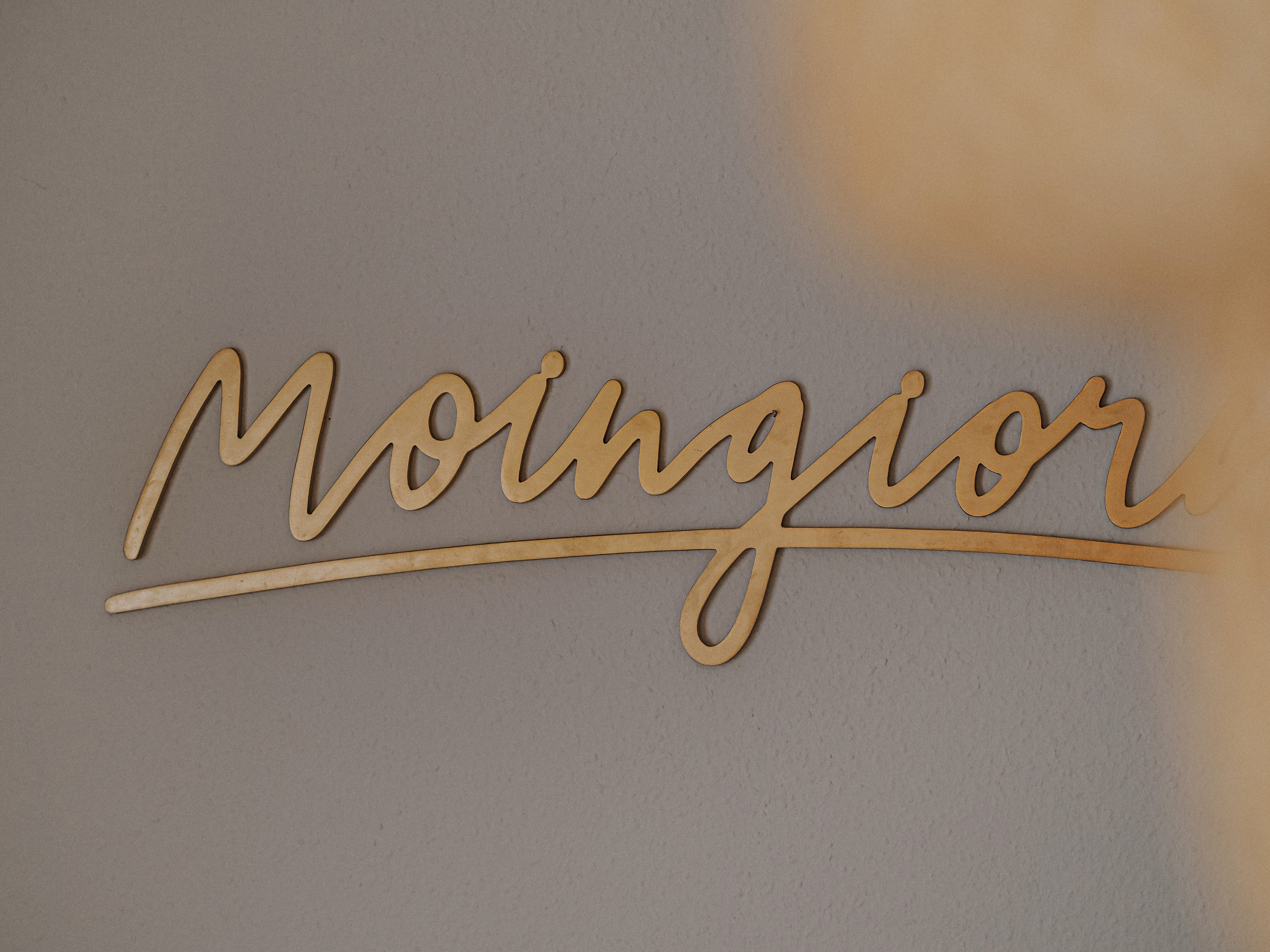 Holzlettering  Moingiorno gold, 70 cm