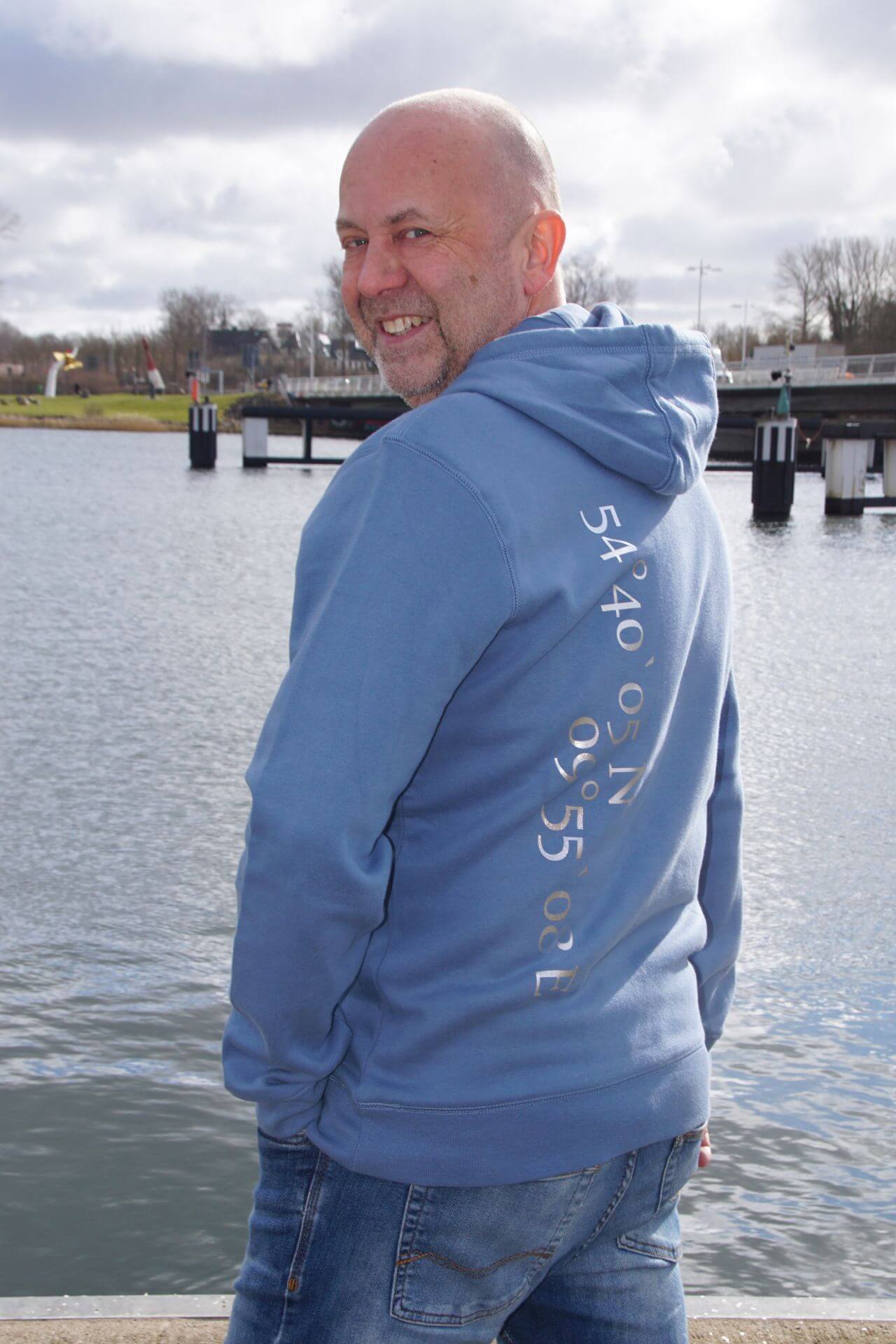 Kappeln Herren-Hoodie, nordic blue