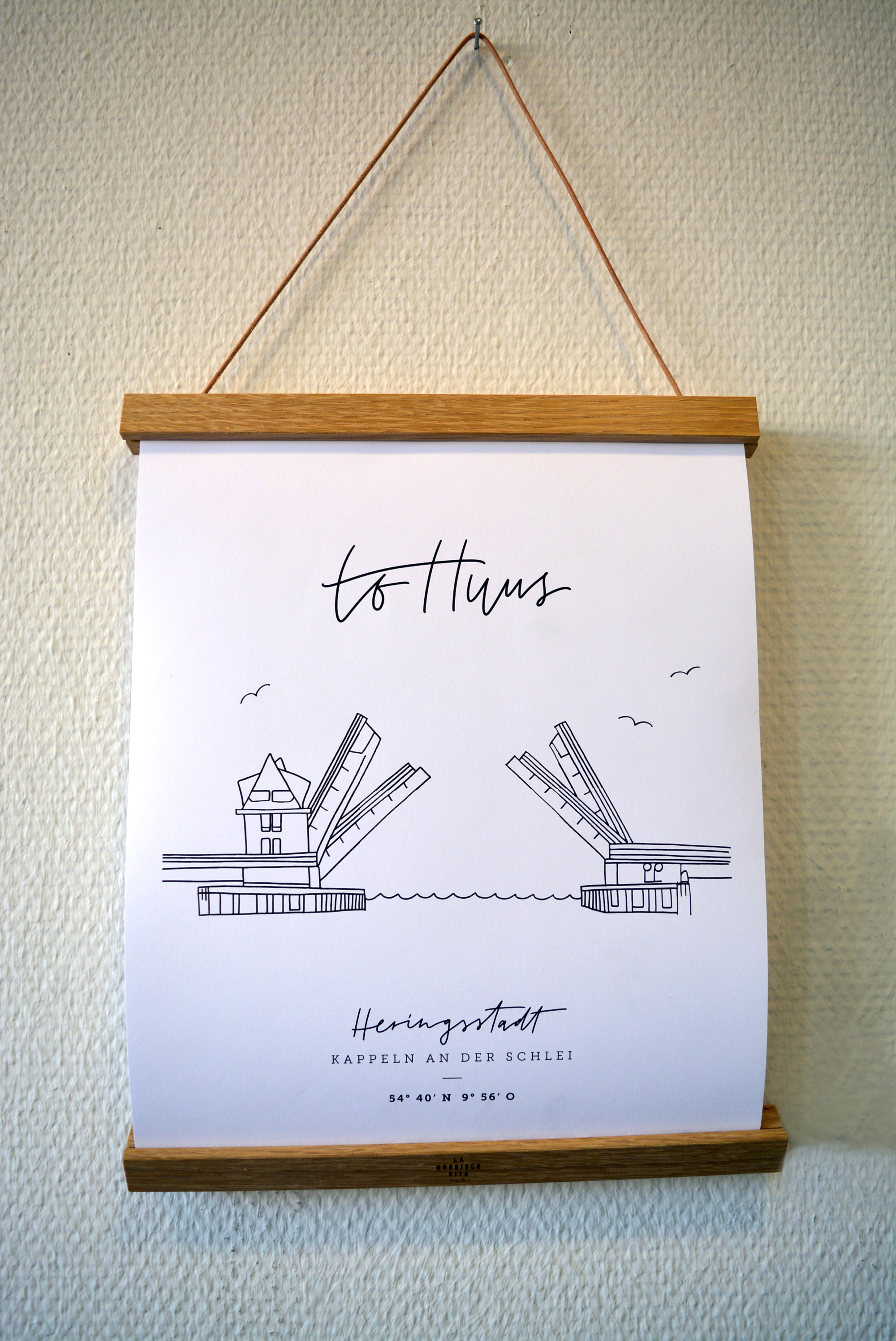 Posterhalter + Poster to Huus Kappeln, weiß