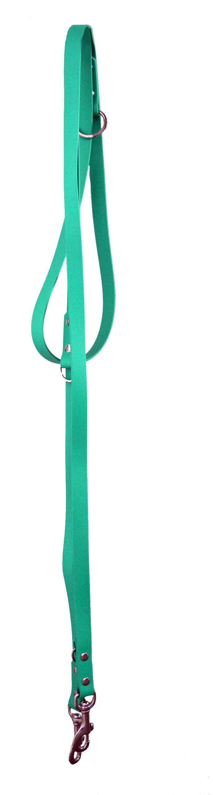 Hundeleine, 19 mm breit, dreifach verstellbar, petrol, aus Biothane, 2,75 m lang